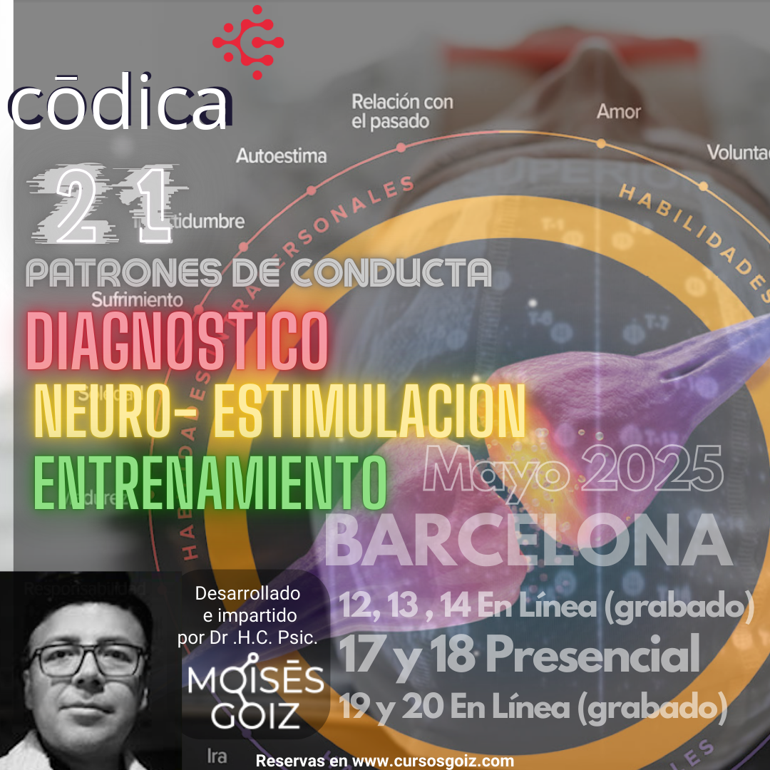 Reserva Curso de CODICA (Neuropsicología Biomagnetica) por Moises Goiz Martinez, BARCELONA Mayo 2025